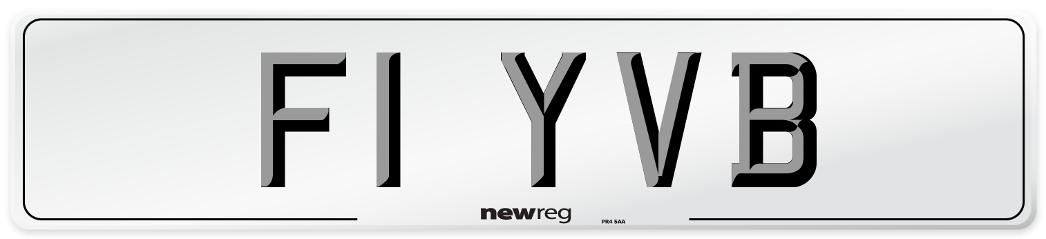 F1 YVB Number Plate from New Reg